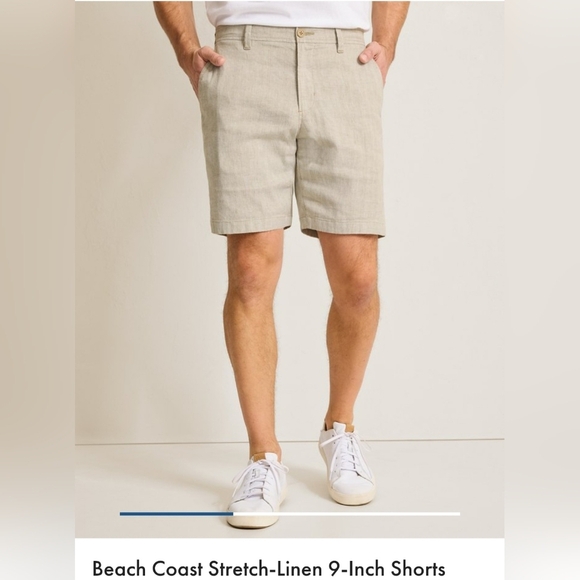 Tommy Bahama Light Tan Men's Beach Coast Linen 9"  Shorts. Sz 38 X 9 - Picture 1 of 8